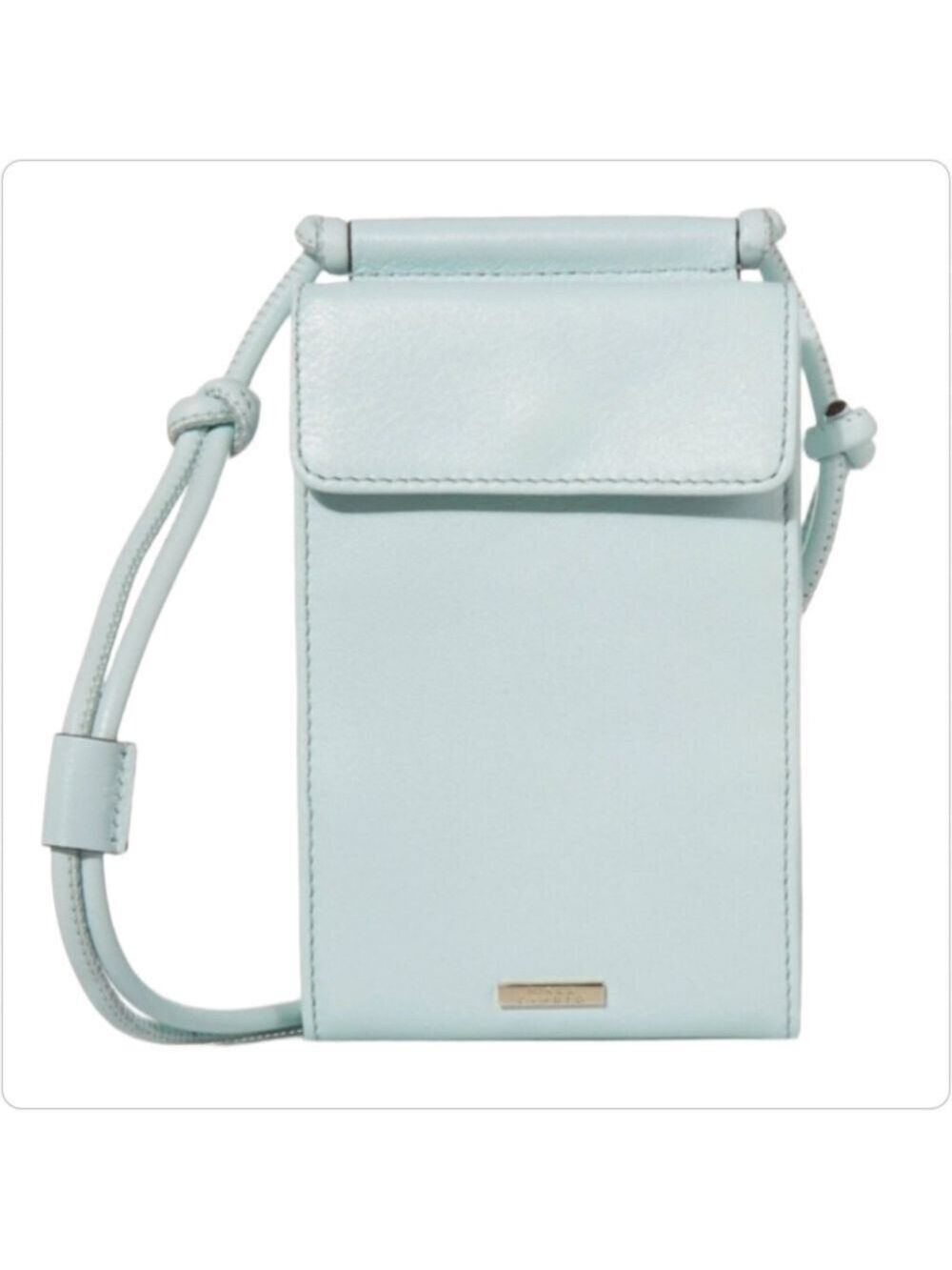 VINCE CAMUTO DESA LEATHER CROSSBODY WALLET NEO BLUE MINT